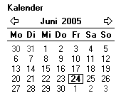kalender mit aktiven tag