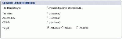 PDF Formular - Reiter Form-Solutions - Bereich: Spezielle Linkeinstellungen