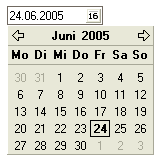 datumsauswahl über kalender